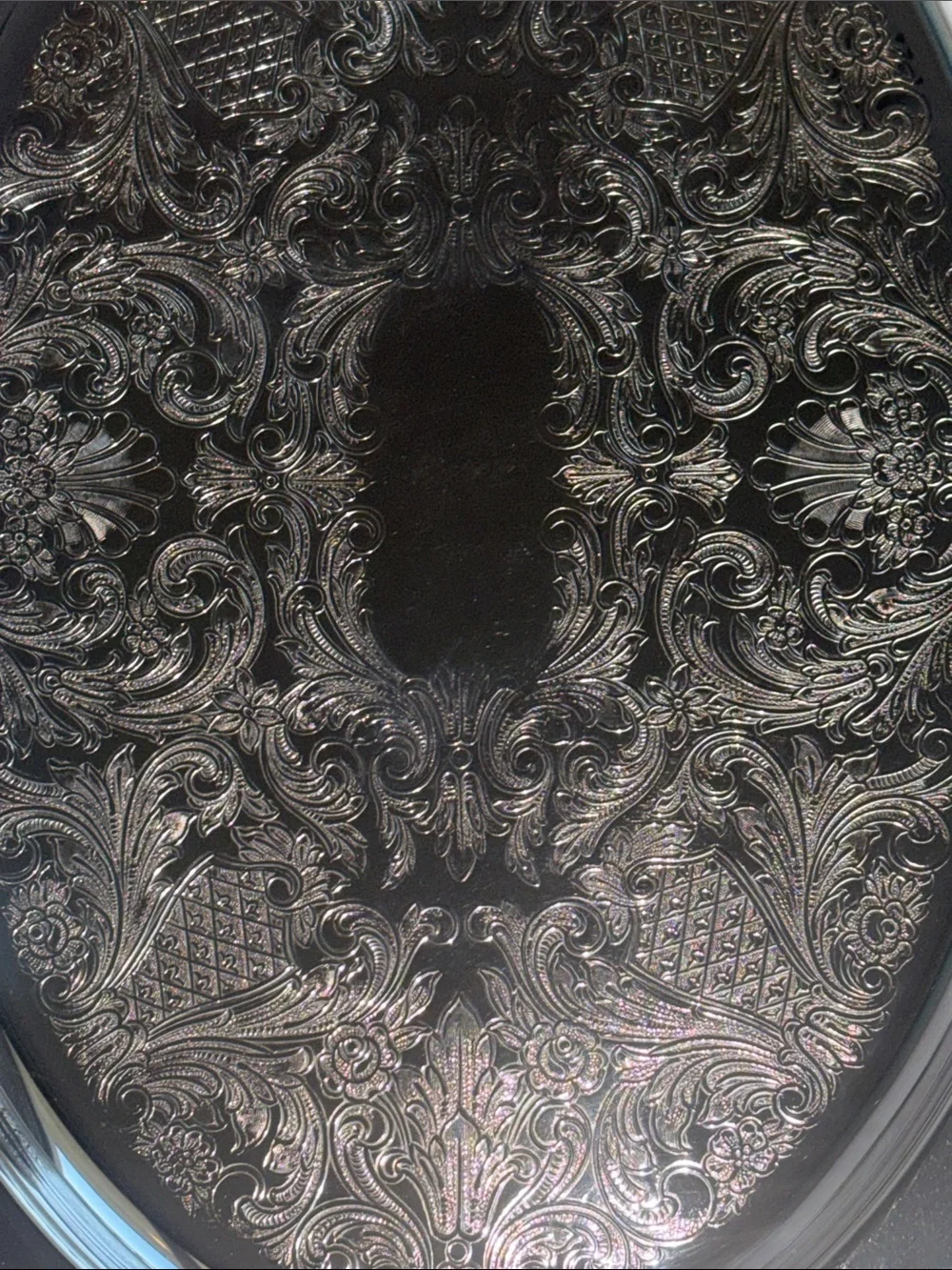VNTG Silver Tray Serving Platter - F.B. Rogers 16” Silver Plated - Picture 4 of 13